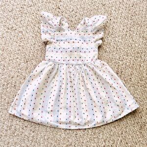 Cat & Jack White Patriotic Sleeveless Ruffle Dress Size 2T